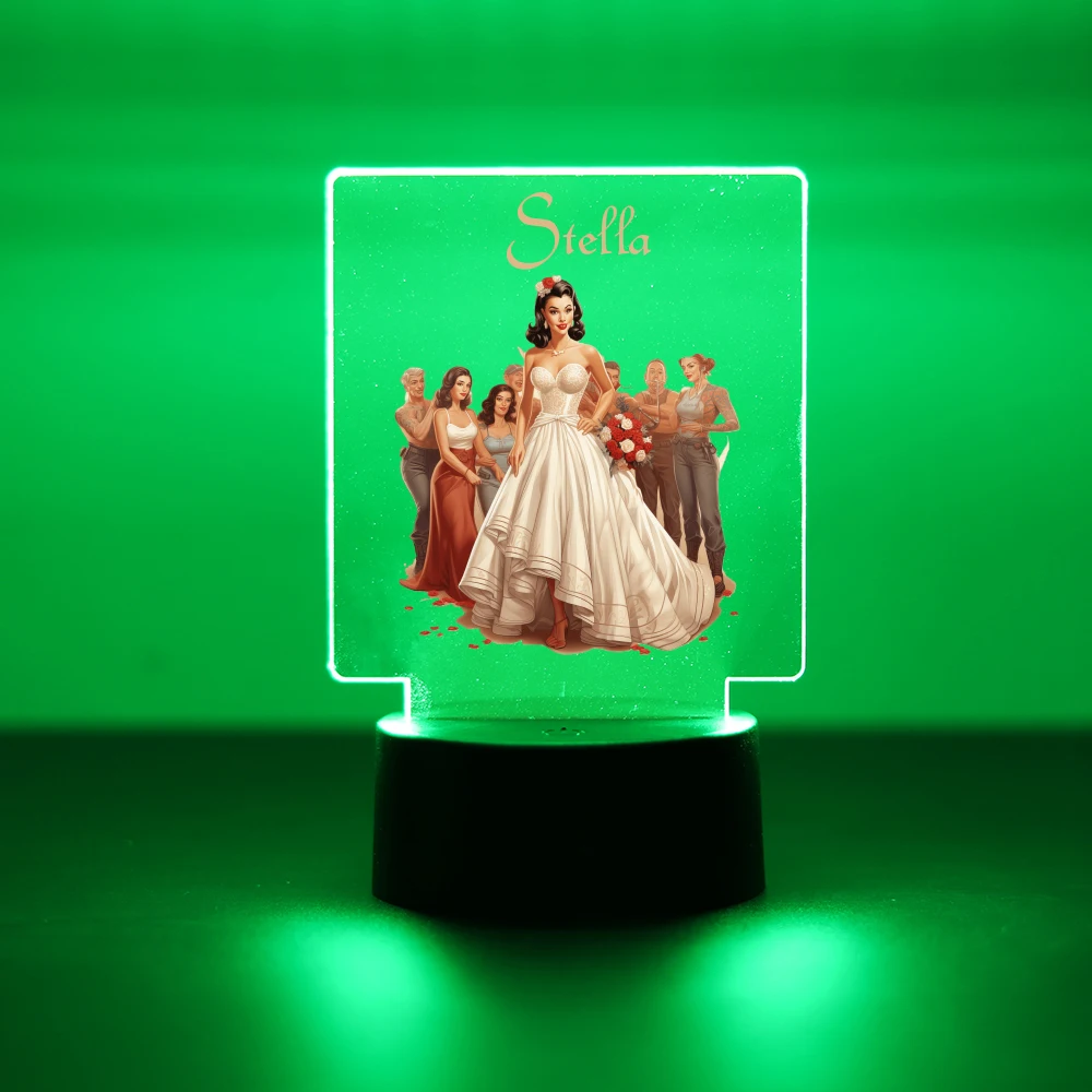 【 7-Color RGB Customization 】 Small Night Light Customization Queen Pattern Bedroom Bedhead Atmosphere Light Christmas Gift for