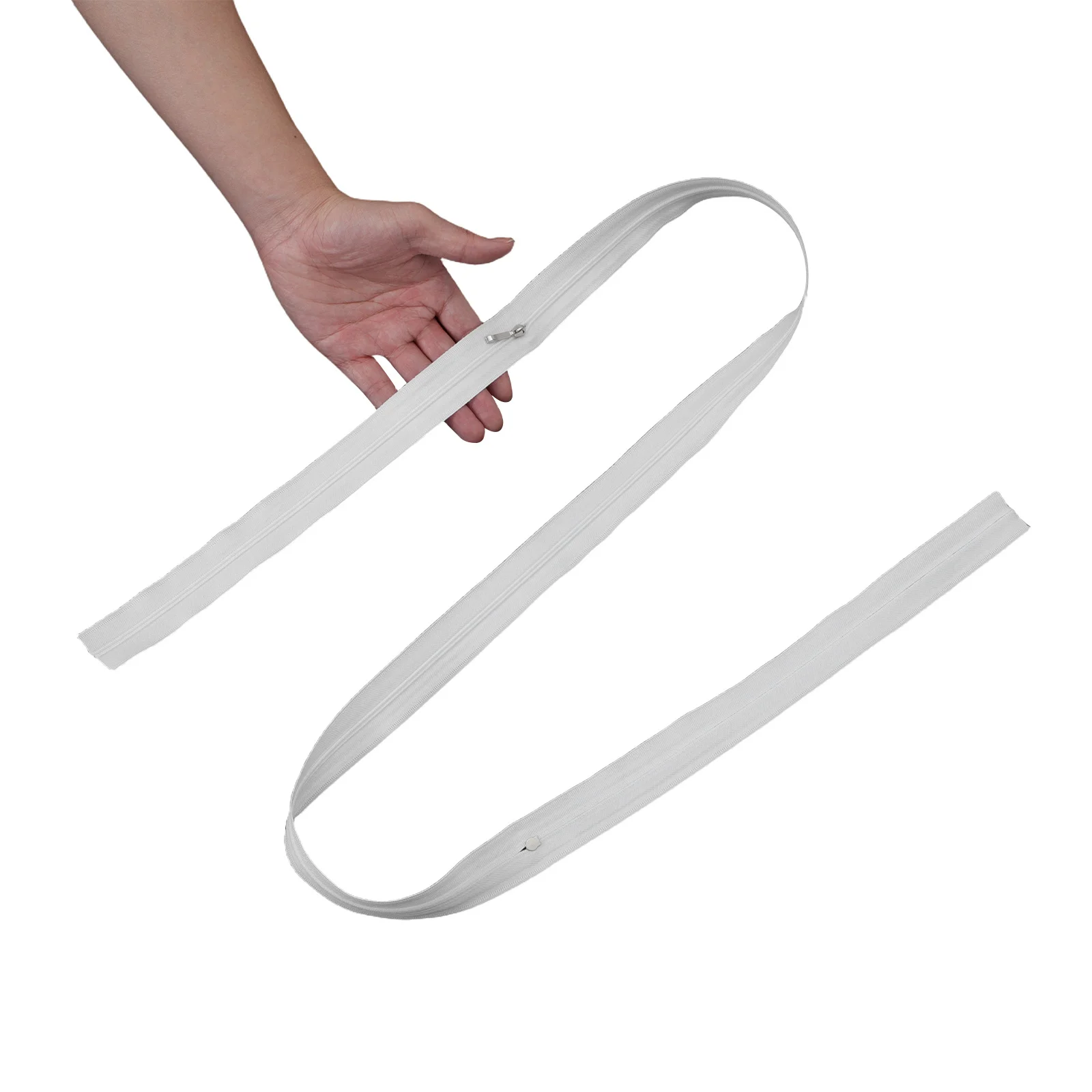 

20Pcs Heavy Duty Double Tab Nylon Zippers Nylon Coil for Bed Sheet Accessories Sewing Projects Canvas Covers Duvet Covers Twin