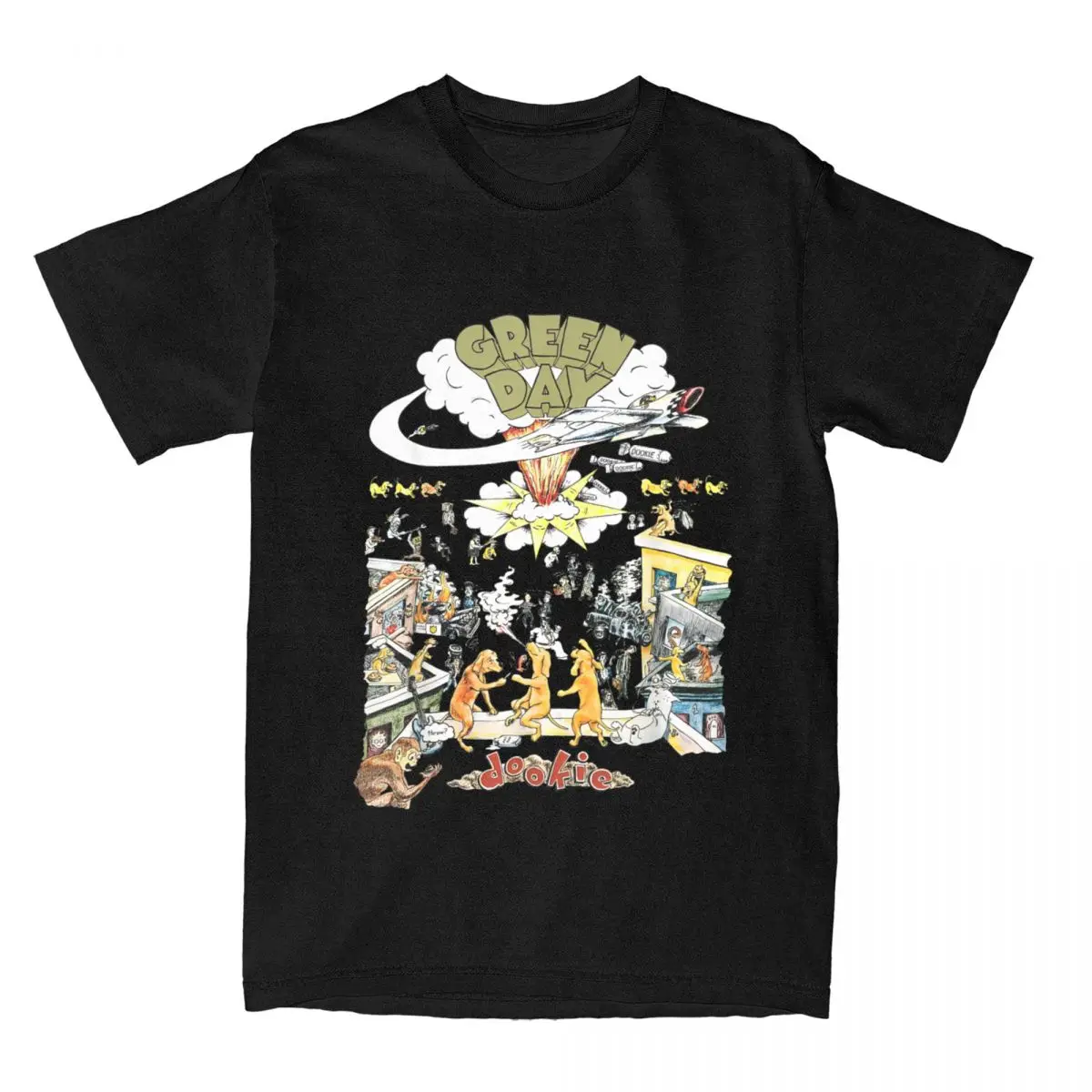 

Vintage T-Shirt Green Days Dookie Scene 100% Cotton T-Shirts Fashion Tshirt for Men's Summer Y2K Funny Design Short Sleeve Tees