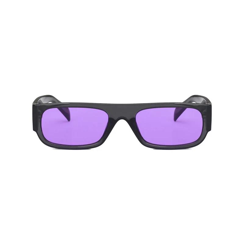 Shonemes Rectangle Sunglasses Stylish Women Shades Outdoor UV400 Eyewear Black Purple Green for Female
