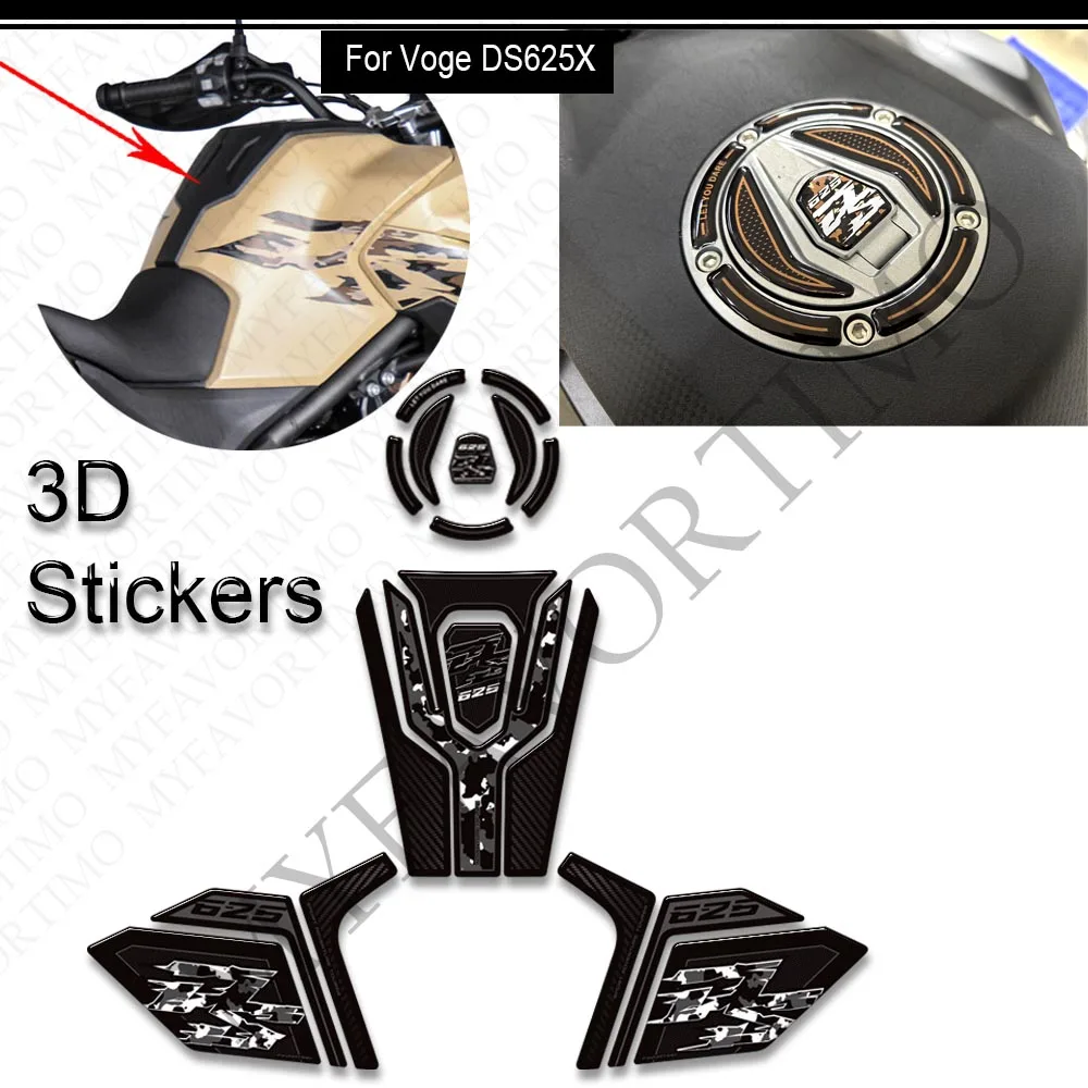 

For VOGE 625 DSX DS625X DS625 X DS 625X 2025 Adventure Protector Tank Pad Gas Fuel Oil Kit Fairing Fender Handguard Stickers