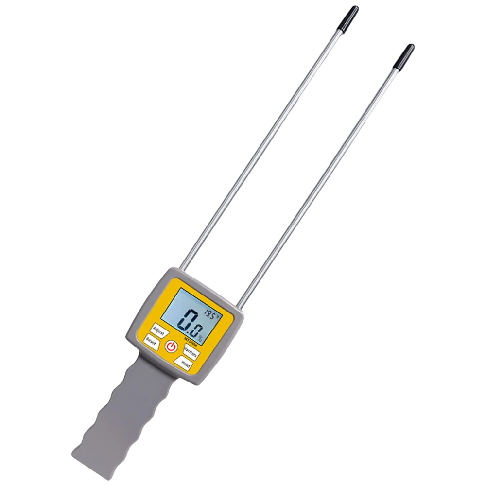 Nowy produkt, cena fabryczna, wysoka jakość, ekran LCD z podświetleniem, żółty miernik wilgotności do słomy i trawy.