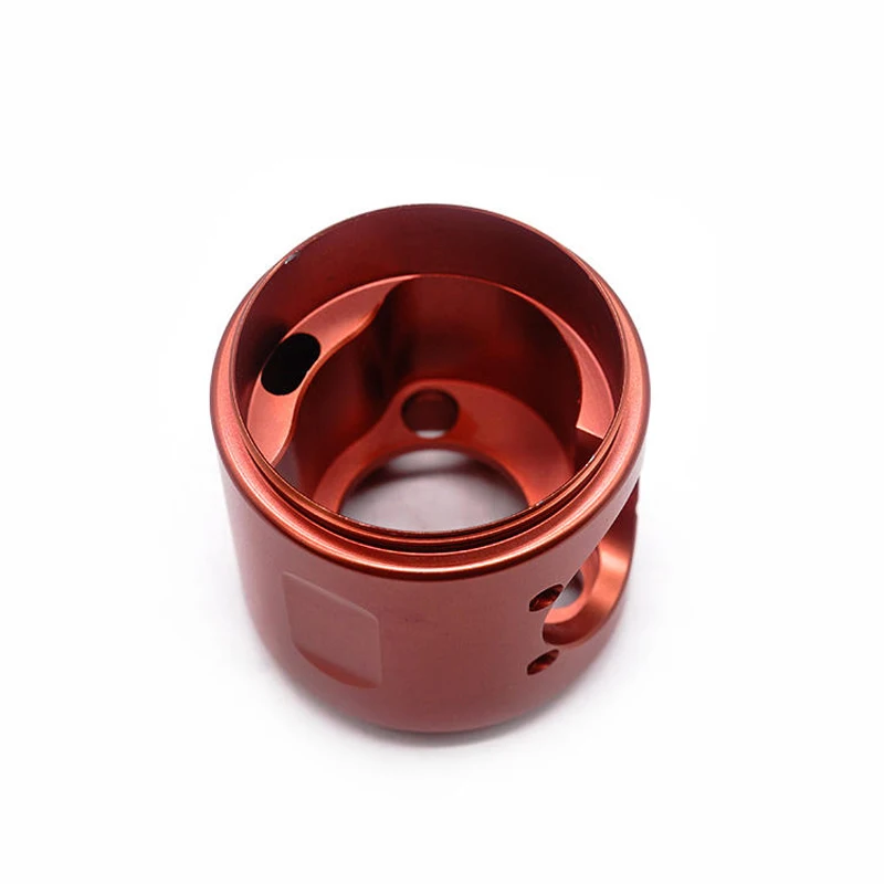 Custom Aluminum Control Box Audio CNC Machined Part Speaker Housing CNC Milling Aluminum Parts with Red Anodized