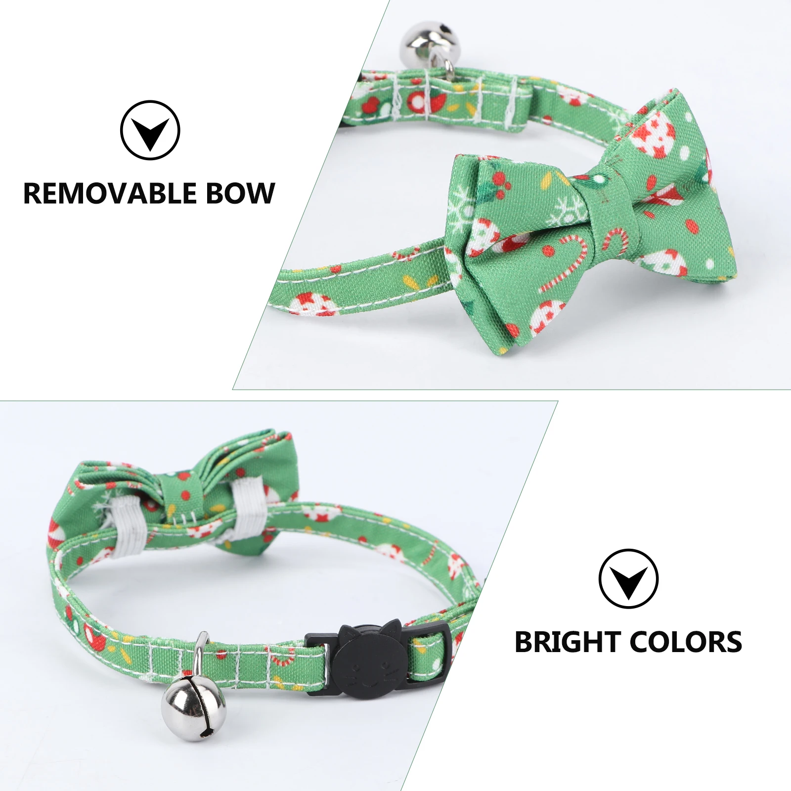 

Cat Collar Affordable Pet Gift Bell Attractive Adjustable Cloth Necklace with Party Costume