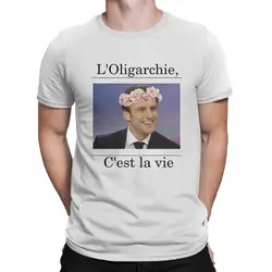 Oligarchy Is Life Unique TShirt Macron The Eighth President Casual T Shirt Newest T-shirt For Men Women