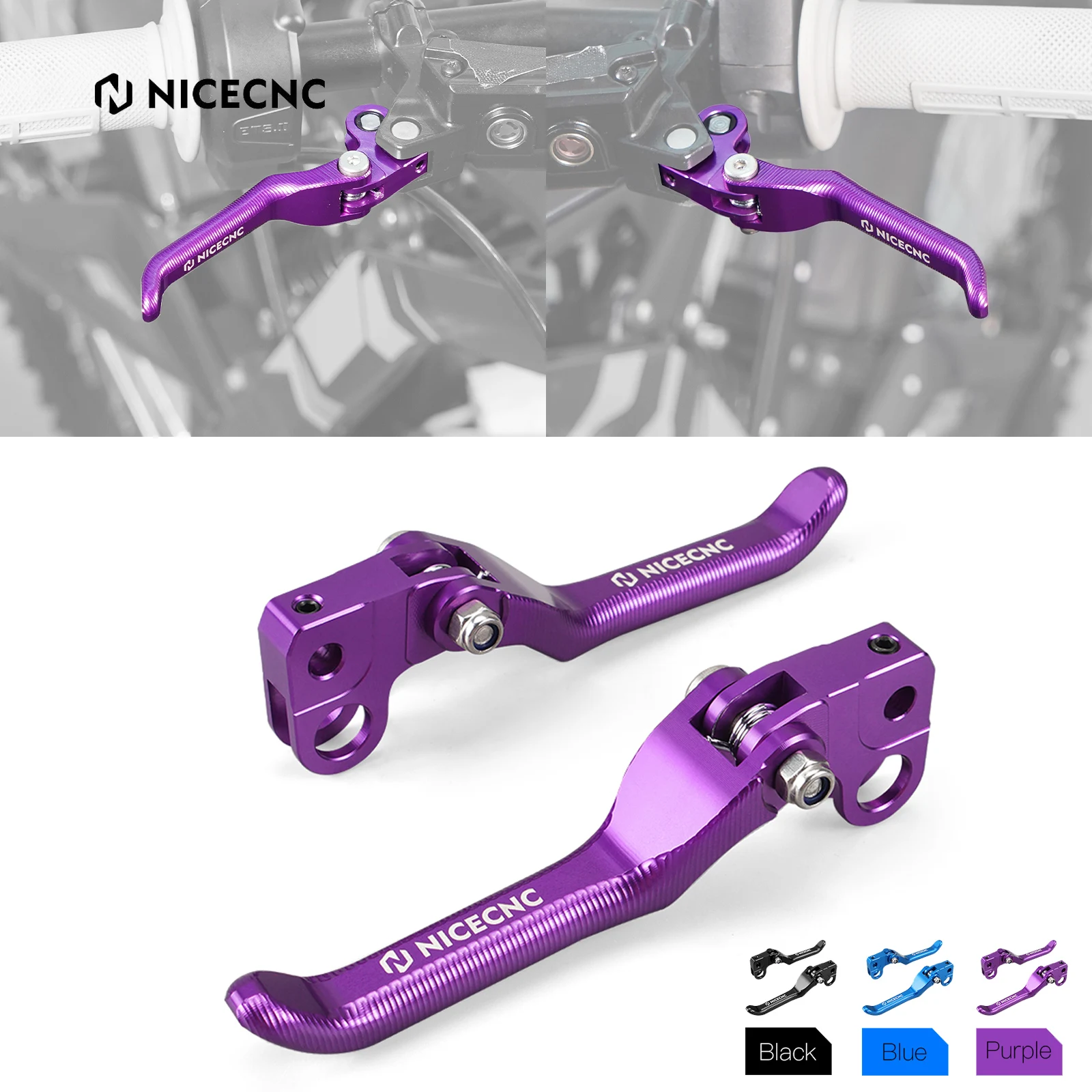 

NICECNC For Surron Light Bee X S L1E For Segway X160 X260 Motocross Folding Front Rear Brake Levers Electric Dirt Bike