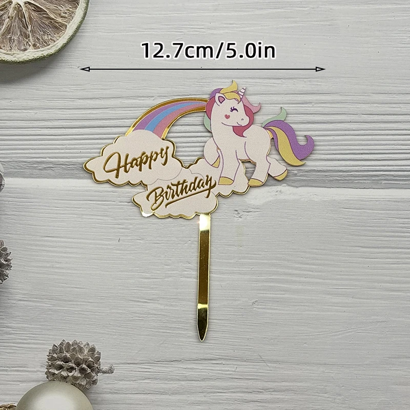 Einfacher Tortenaufsatz „Alles Gute zum Geburtstag“, Silber, Rosa, Gold, Acryl, für Kinder, Babyparty, Party, Dessert, Kuchendekoration, Geschenkzubehör – Detail 11