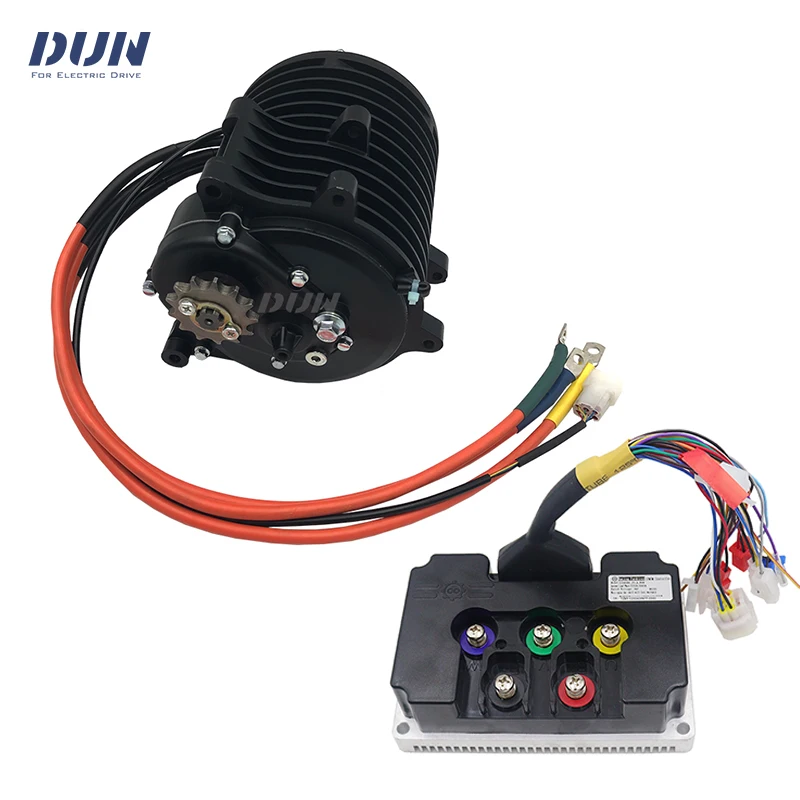 

QS138 V3 3000W 70H Peak 100KMH Mid-Drive Motor Internal Gears 1:2.35 With Fardriver ND72680 For Dirtybike Moped