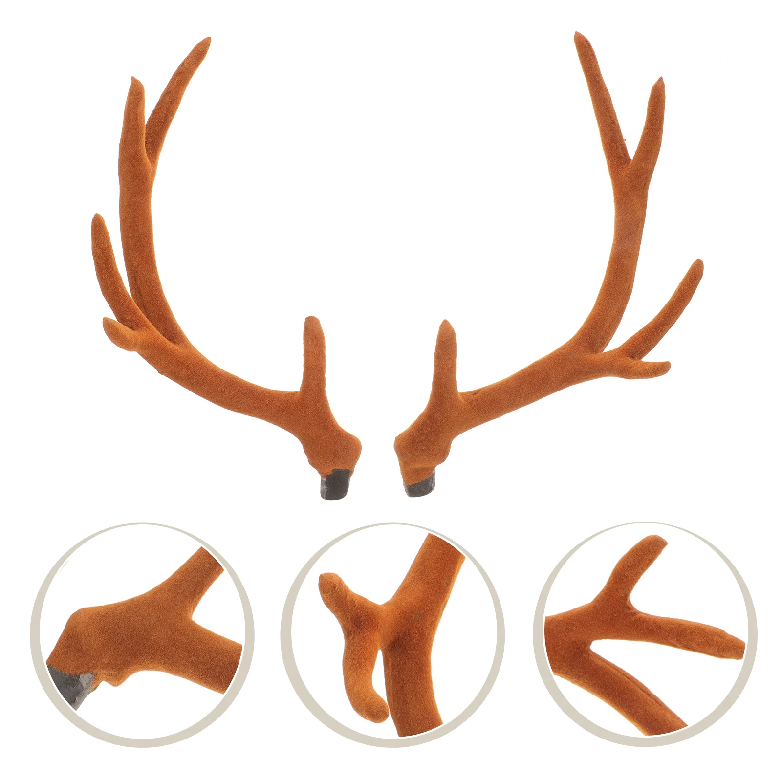 1 Pair Artificial Deer Antlers Christmas Antlers Xmas Antlers DIY Headpiece Accessories headband making kit