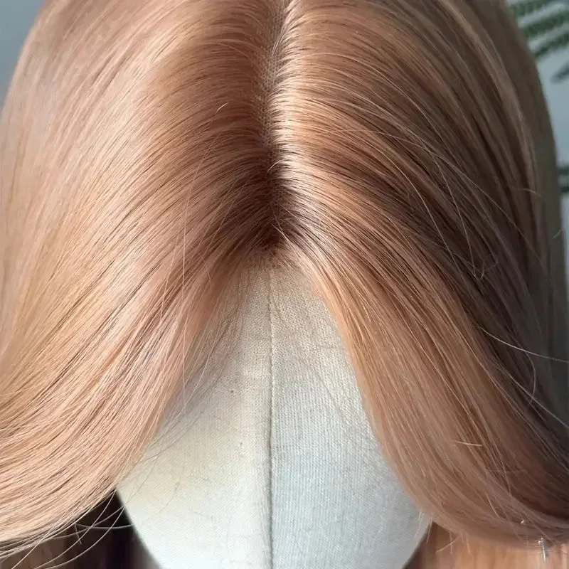 الشمبانيا شعر مستعار أشقر الدانتيل الجبهة شعر مستعار اصطناعي طويل الجسم متموج براون الباروكات للاستخدام اليومي عقال لوليتا شعر مستعار تأثيري Perruque فام