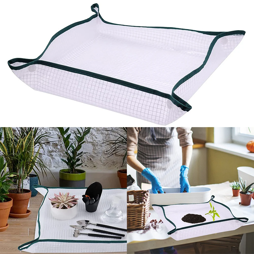 

50CM Planting Mat Oxford Cloth Plant Repotting Mat Foldable Waterproof Gardening Potting Pad Flower Pots Transplanting Mats