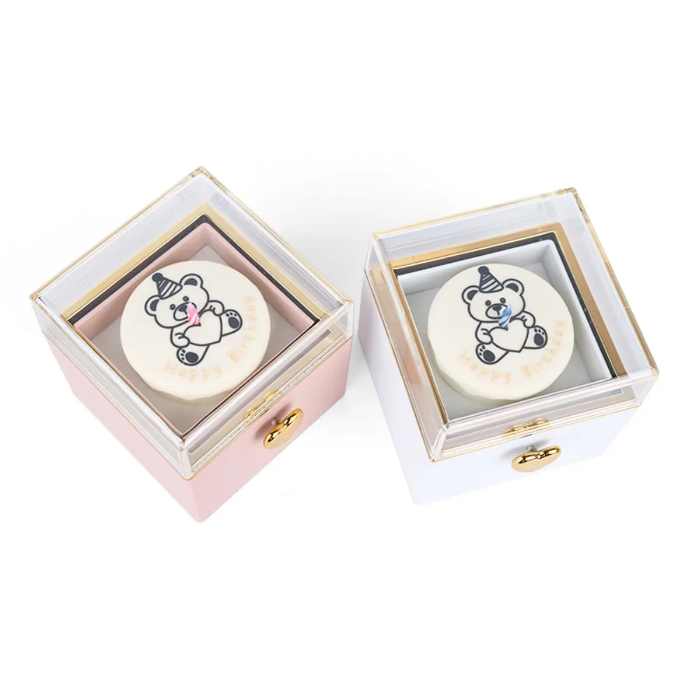 

Флип-коробка для колец с медведем на день Святого Валентина, коробка для хранения колец, мини-подарочные коробки для торта, подарок для ювелирных изделий, подарок для подруги, упаковочная коробка для подарка на день рождения