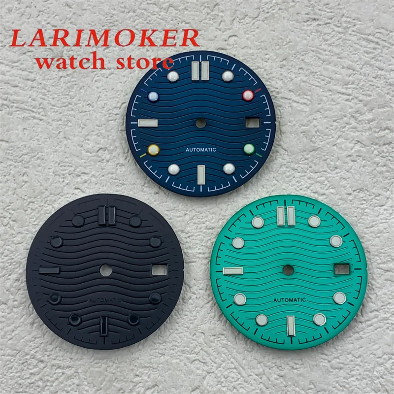 BLIGER-esfera aséptica de reloj de 31mm, posición de reloj de 3 o pulgadas, esfera blanca/negra/azul/verde, adecuada para movimiento NH35