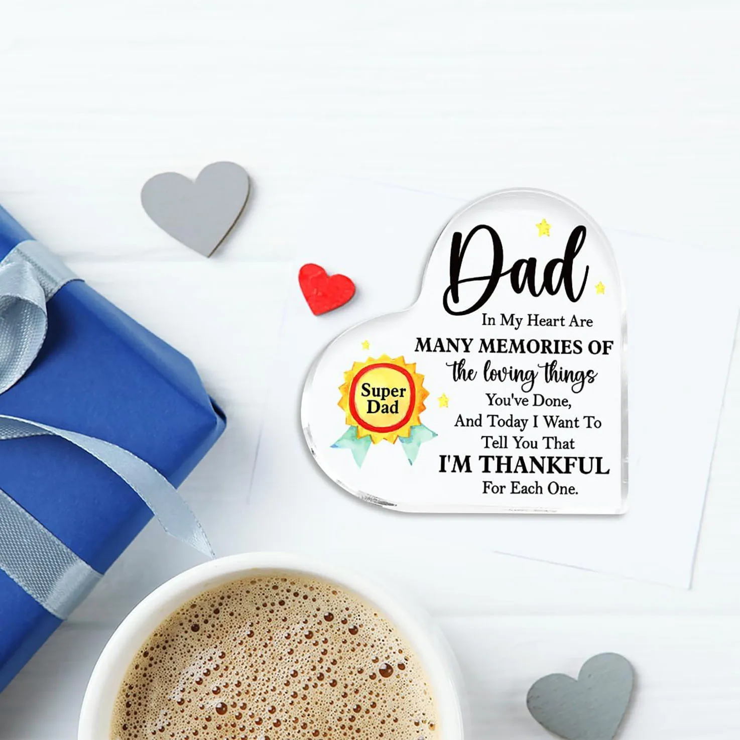 2D Flat for Dad Presents from Daughter, Appreciation Gifts for Fathers Day, Birthday, And Christmas, Distinctive Gift Ideas