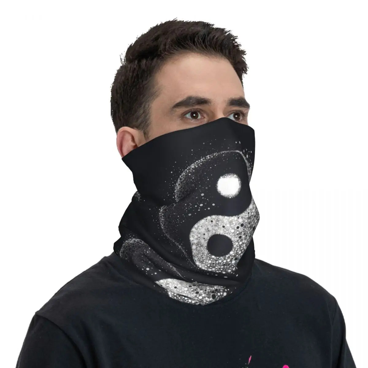 Yin And Yang Scarf Neckerchief Neck Face Mask Polyester