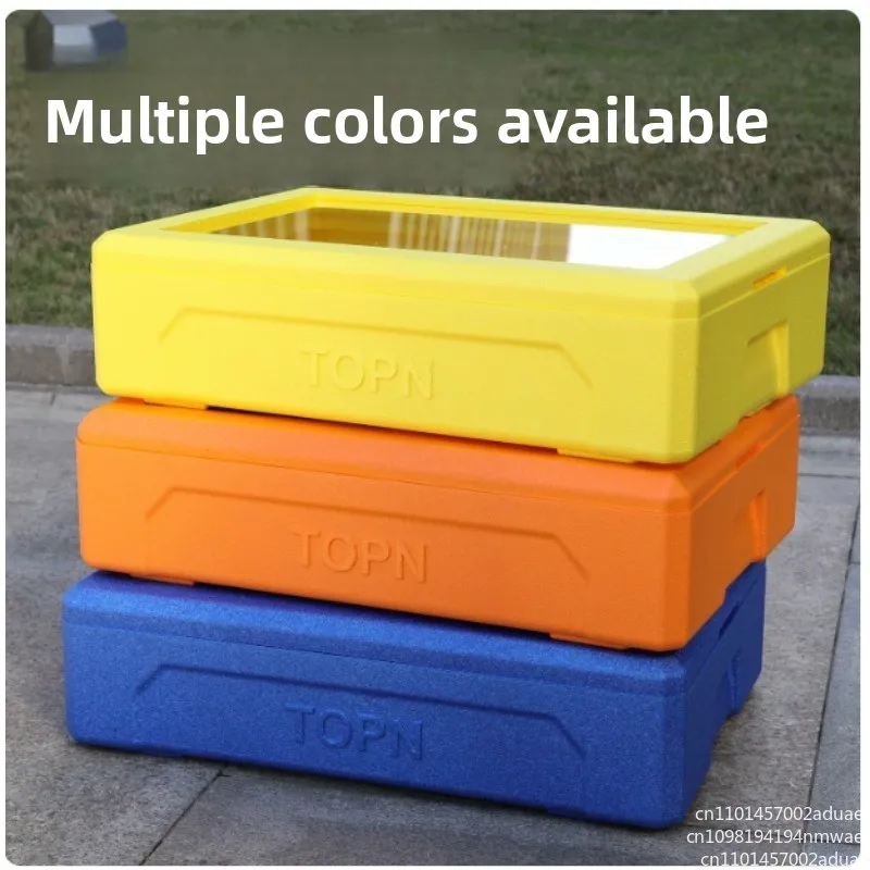 24L Portable Insulated Foam Cooler Box: Transparent Cover Design, Also for Tiramisu Mold Storage