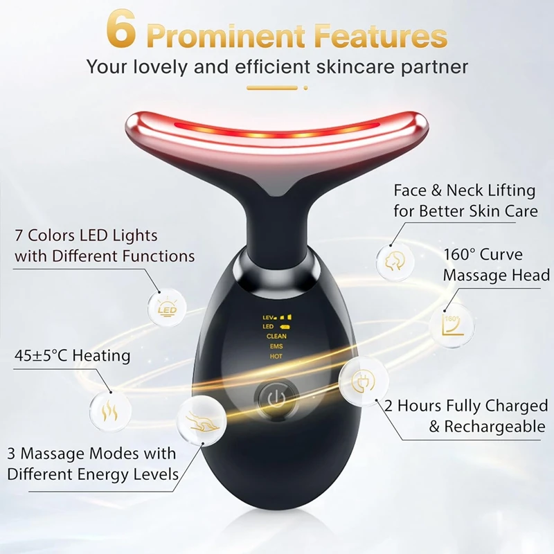 7-In-1 Anti Wrinkles Face Massager Face Sculpting Device Facial Neck Eye Skin Care Tool Device For Women And Man Durable