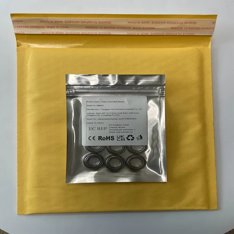 10 ชิ้น 6800ZZ 10x19x5 มม. แบริ่ง ABEC-7 เมตริกบางส่วน 6800Z ตลับลูกปืน 6800 ZZ 61800
