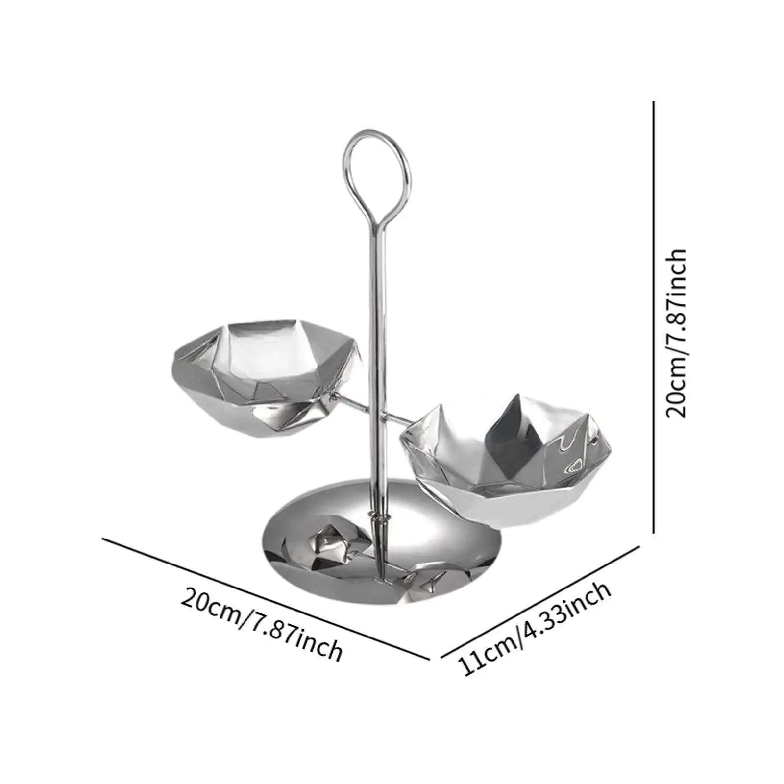 Ciotola per snack Ciotola per patatine in acciaio inossidabile che serve per snack con ciotola Piatti da portata per la cucina domestica Condimenti per feste Dips