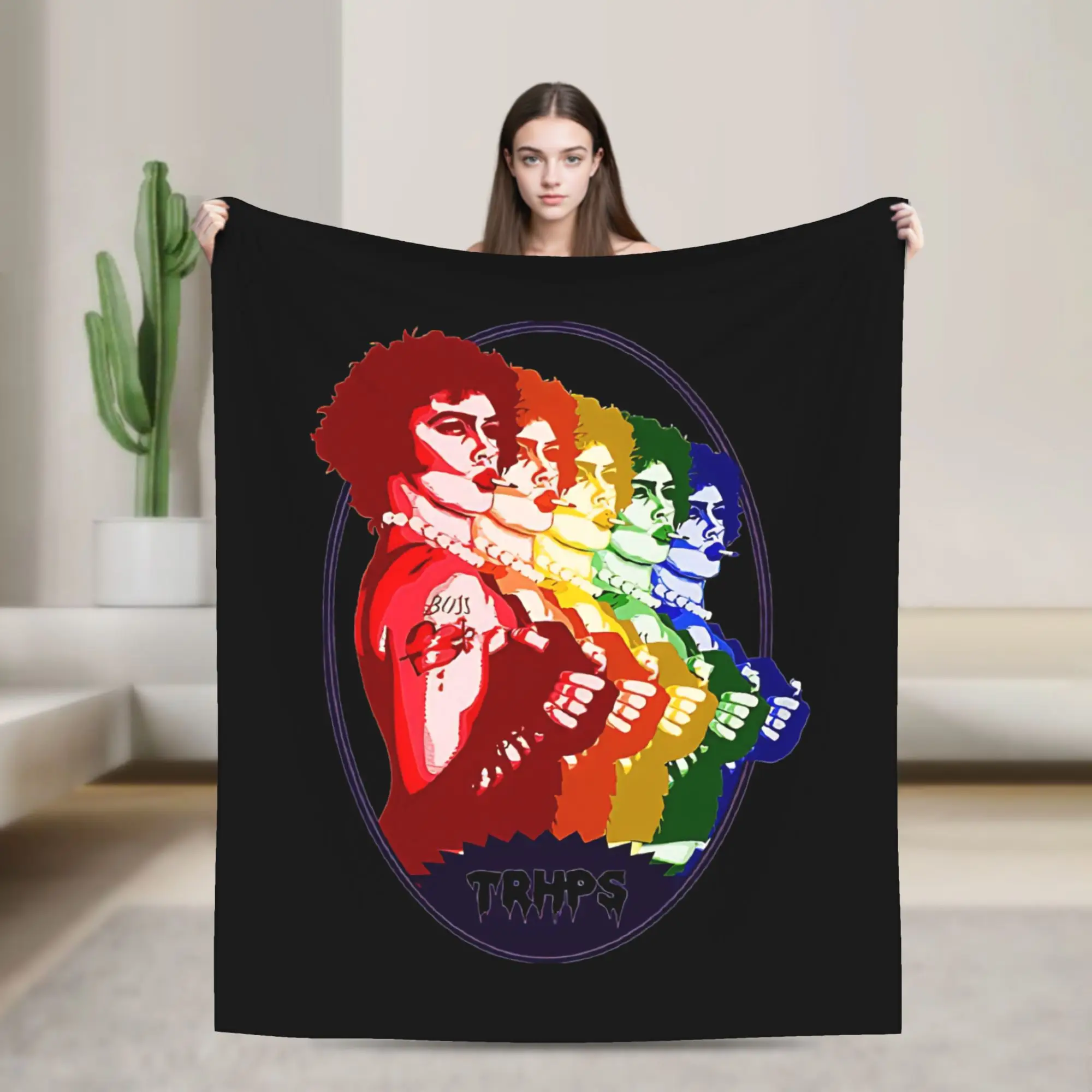 Frank N Furte Horror Flannel Blanket The Rocky Horror Picture Show Customized Throw Blanket for  Sofa Bedding Lounge Quilt