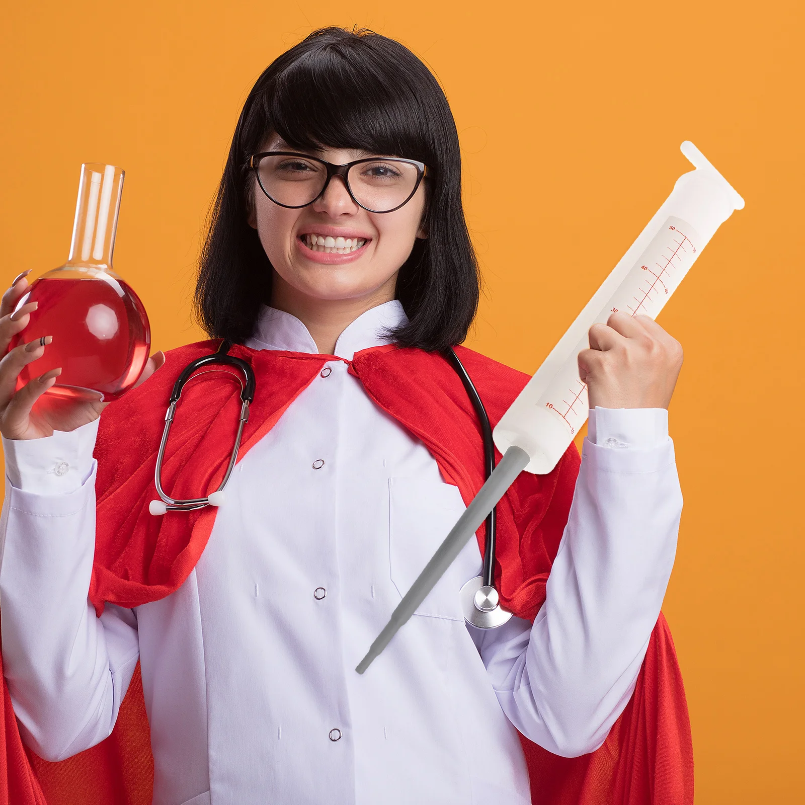 

Giant Cosplay Doctor Nurse Syringe Prop Oversized Injector for Costume Parties Bar Events Novelty Doctor Prop Syringe Costume