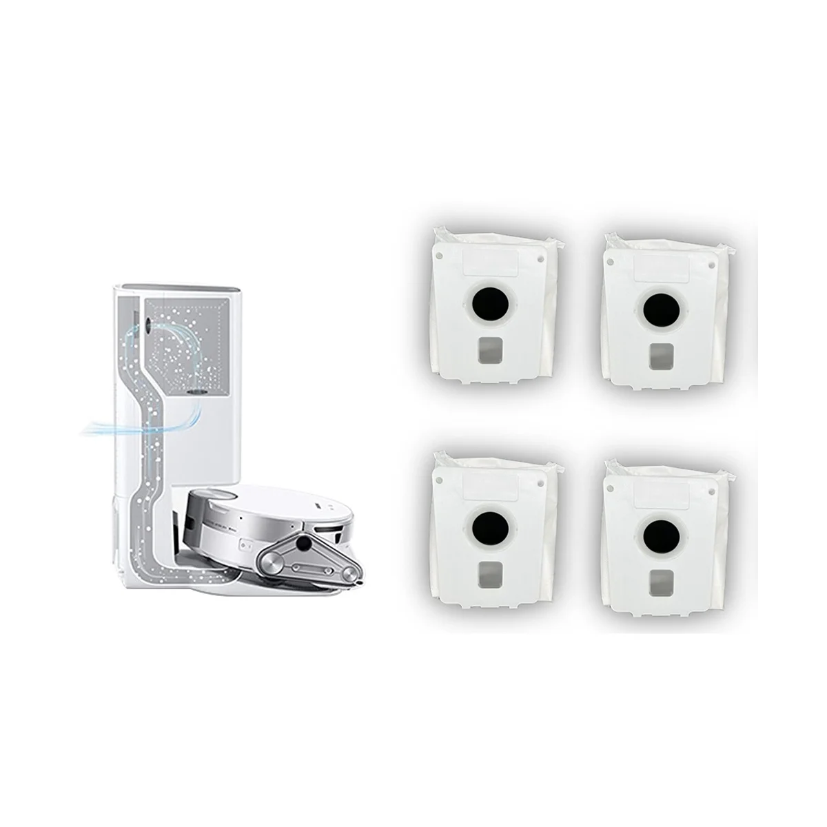 5PCS for LG A939KBGS/A937KGMS Household Vacuum Cleaner Bag Dust Collection Bag Garbage Bag Cleaning Robot Accessories