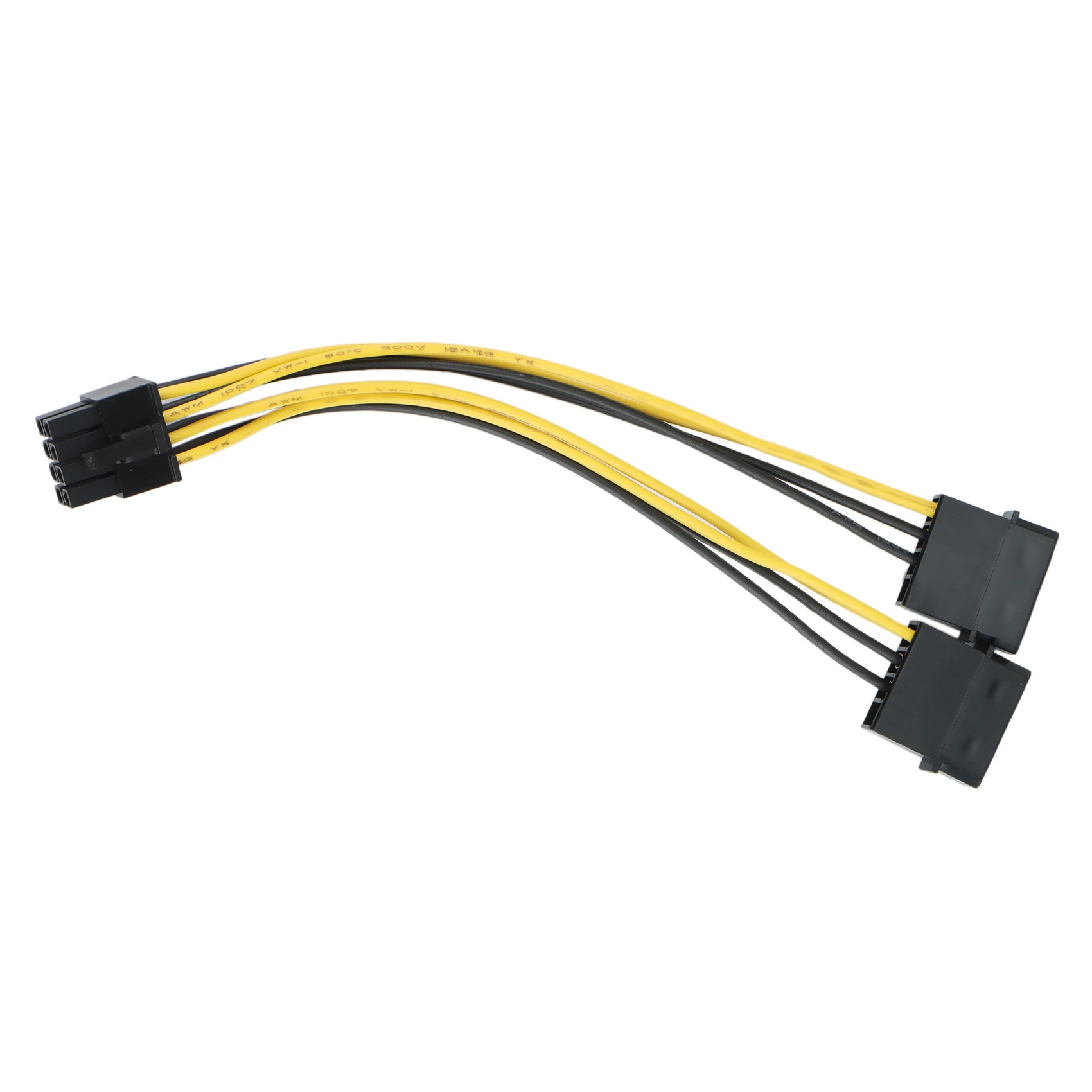 PC Server Internal Dual 2 IDE Molex to CPU 8Pin 8P Converter Power Lead Cable Cord 18AWG Wire 15cm