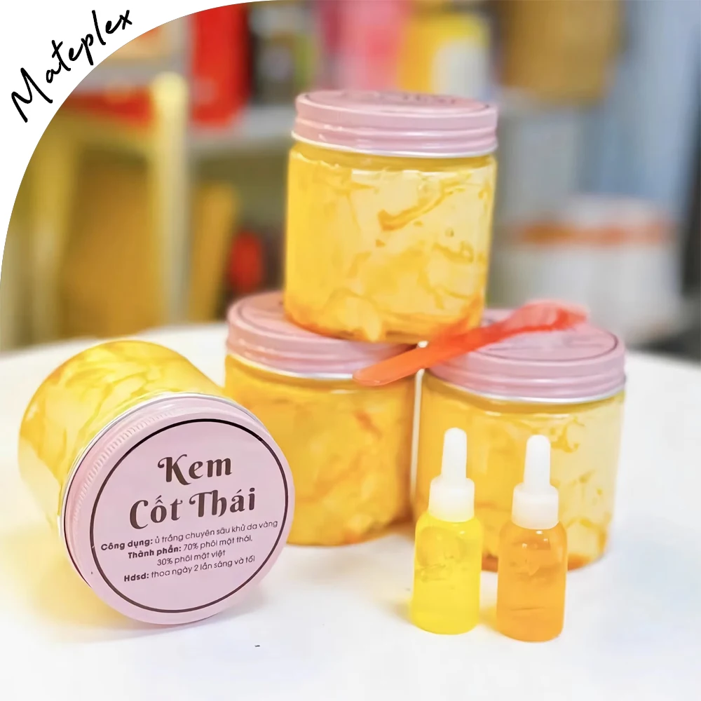 200g Kem Body Cốt Thái Rỉ Dầu Vàng Nắp Hồng Ram Trắng Mịn Da, Chống Lão Hóa, Dưỡng Ẩm Da