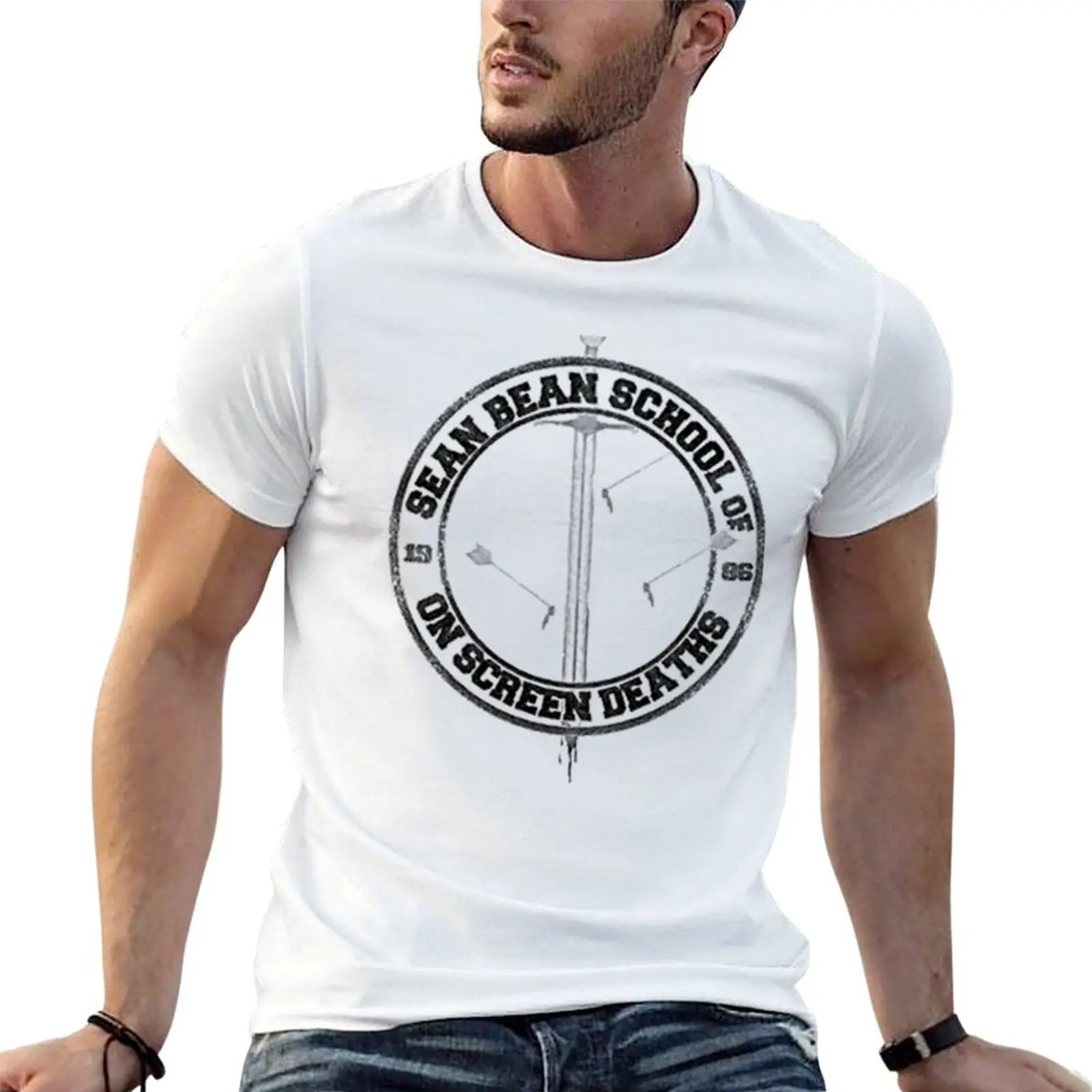 Sean Bean School of On Screen Deaths T-Shirt Plus Size Short Sleeve T-Shirt