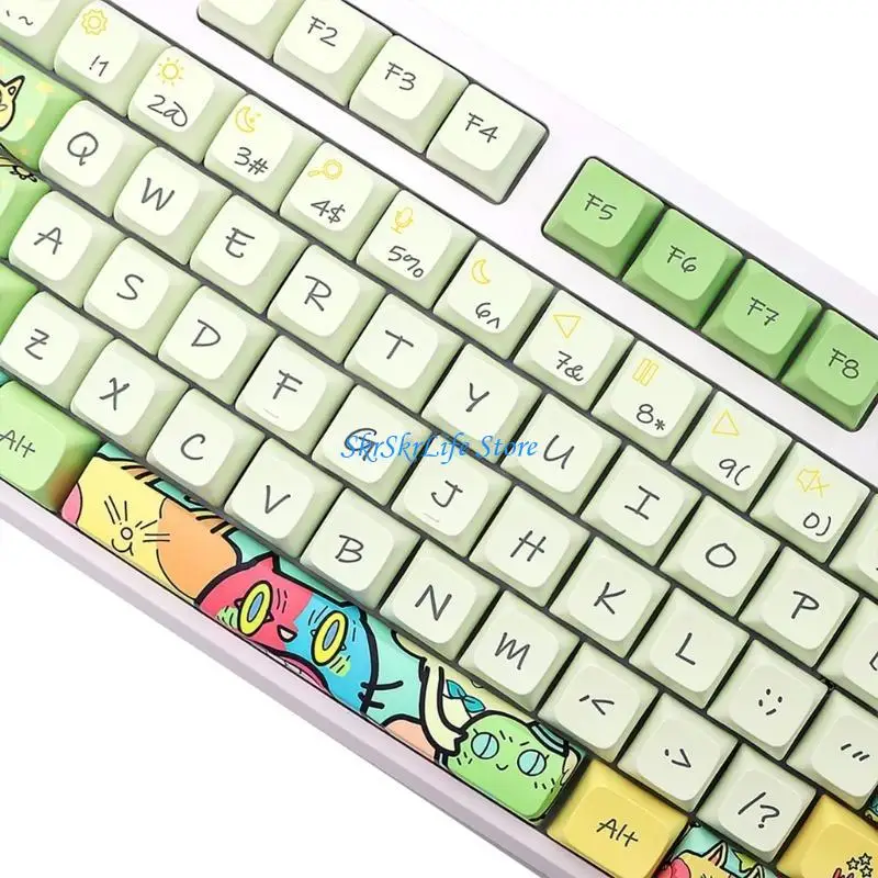 E65E 135 teclas Dye Subbed PBT Keycap para teclado mecánico interruptor MX