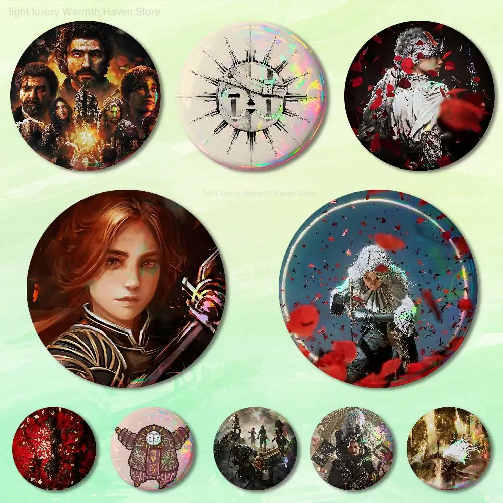 Gamer C-Clair Obscur E-Expedition 33 32mm 58mm 75mm 44mm 25mm Anime Badges Brooches DIY Pins Decorations Birthday Gifts
