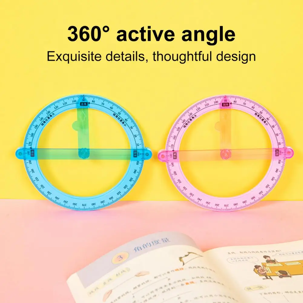 Thick Multifunctional Anti-crack 360 Degree Active Protractor Office Supplies