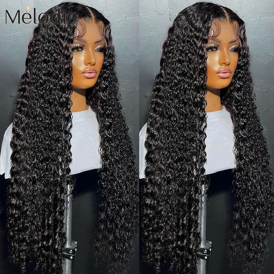 Melodie Curly Lace Front Human Hair Wigs 13x6 Deep Wave Frontal Wig 13x4 Transparent Lace For Women 250Density