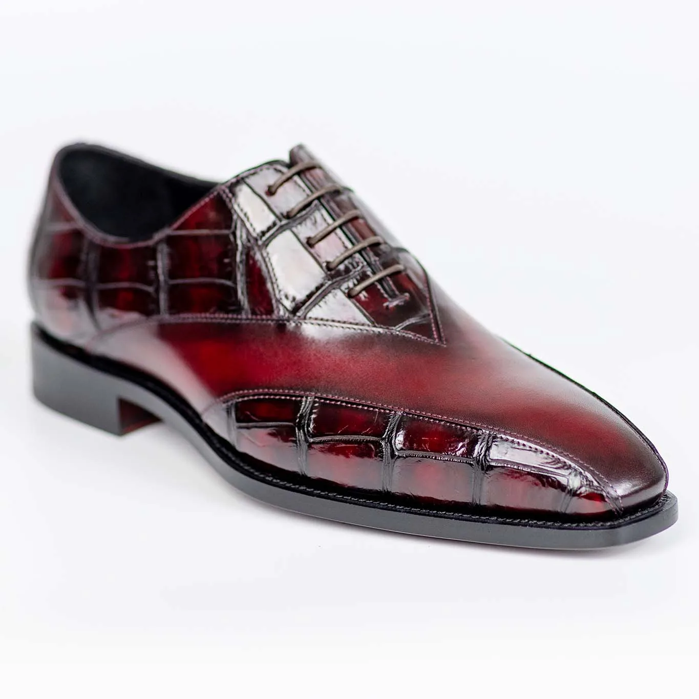 CWV new painted brush color crocodile shoes business men formal shoes lace male shoes Cowhide stitching