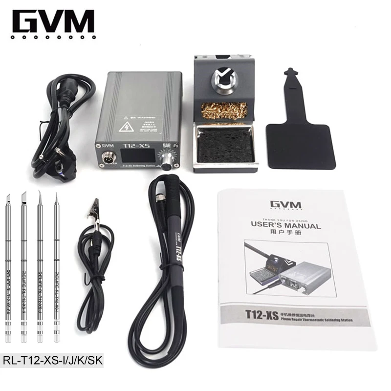 GVM T12-XS Welding Table Electronic Soldering Iron Automatic Dormancy For Phone BGA Rework Station Welding Disassembly Repair