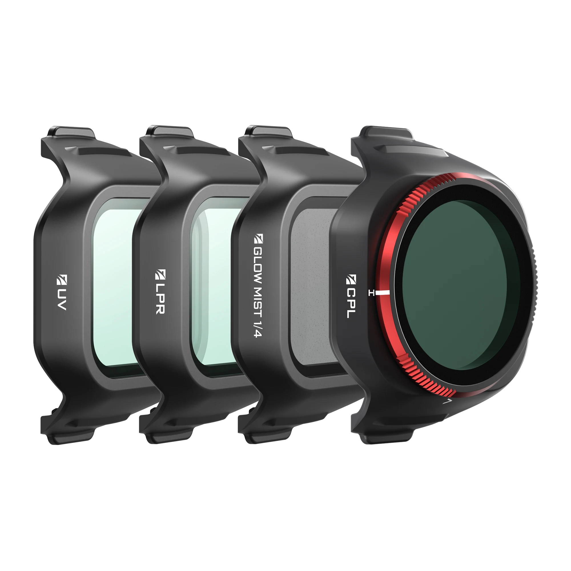Freewell Everyday 4er-Pack Filter für DJI Mini 5 Pro, inklusive UV-, CPL-, LPR- und Glow Mist 1/4 Drohnenfilterzubehör – Detail 1