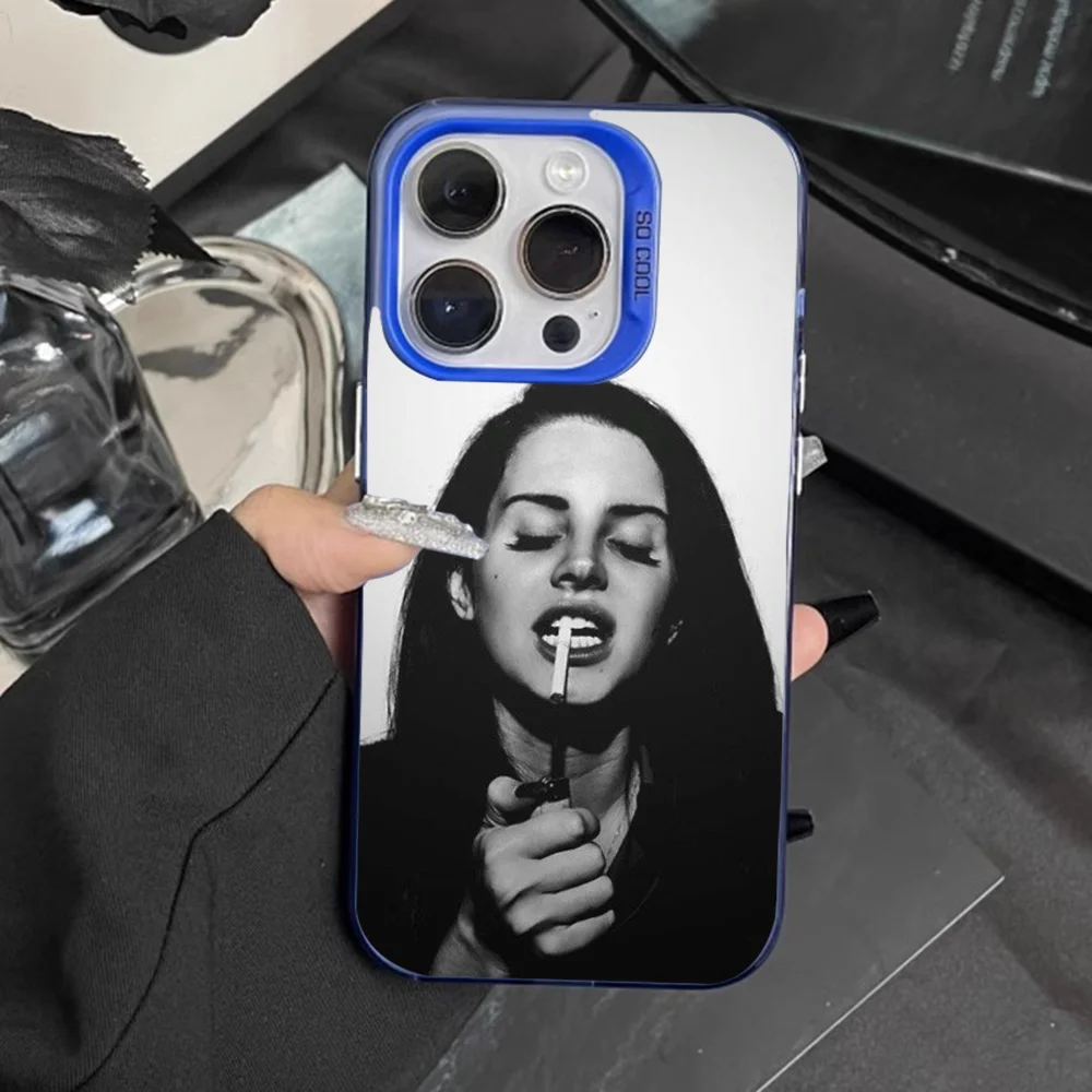 Singer Lana D-Del Rey Phone Case For iPhone 16,15,14,13,12,11,Mini,Pro,MAX Colorful Drop Matte Shockproof Cover Phone Case