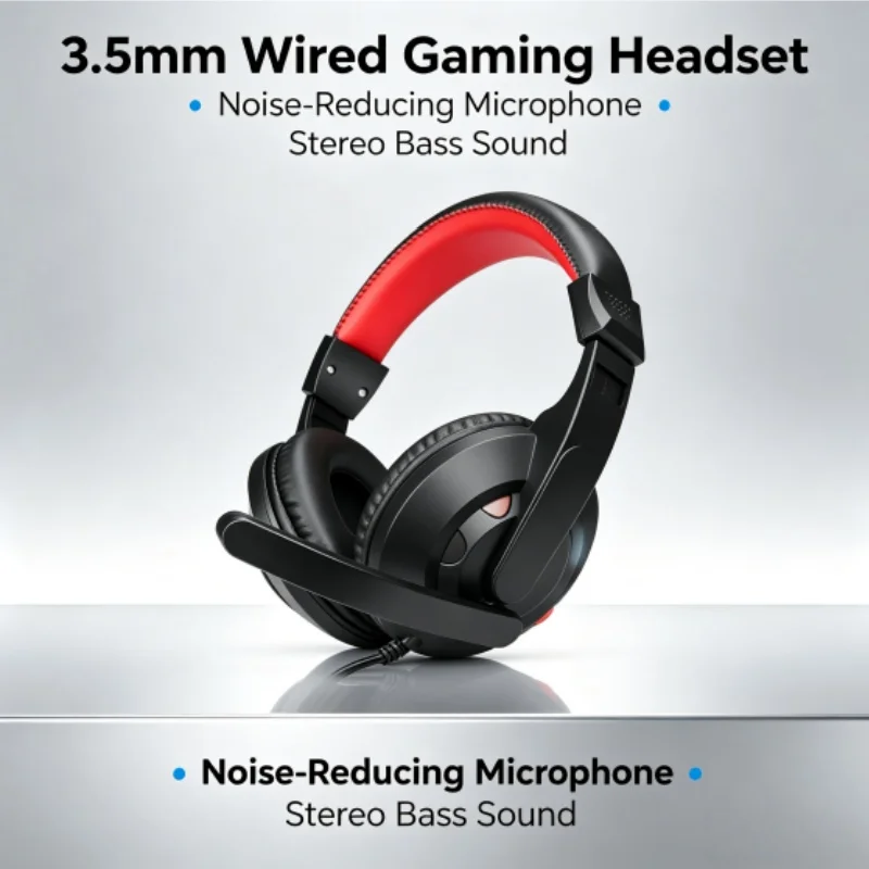 A65 Overhead Headphones for Online Education Learning Audio And Video Recording Desktop Computer Office Gaming Esports