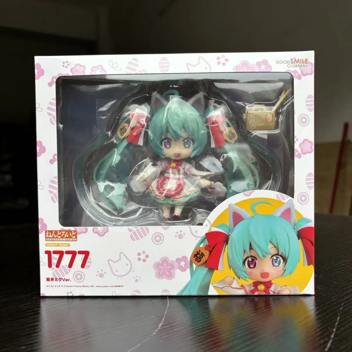Figura de ação de anime modelo lindo Hatsune Miku Lucky Cat # 1777 Coleção Brinquedos Ornamento Presentes de Aniversário para Meninas