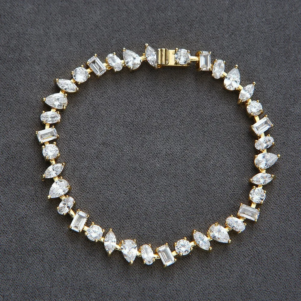 HIBRIDE Fashion Everyday Irregular Square White Sparkle Bracelet Women's Clothing Accessories for Holiday Party Gifts Prom B183