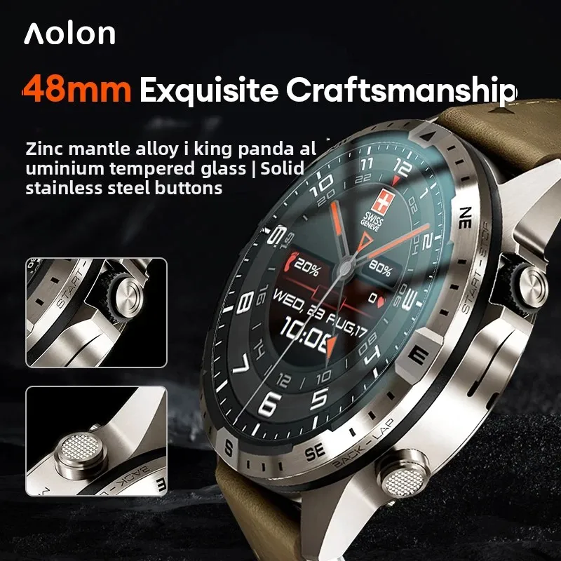 KHwatch GT5PRO Herrenuhren 1,6 Zoll großer Bildschirm Bluetooth-Anruf 100+ Sportmodi IP67 Sport wasserdichte Uhren 340 mAh für Jungen und Teenager