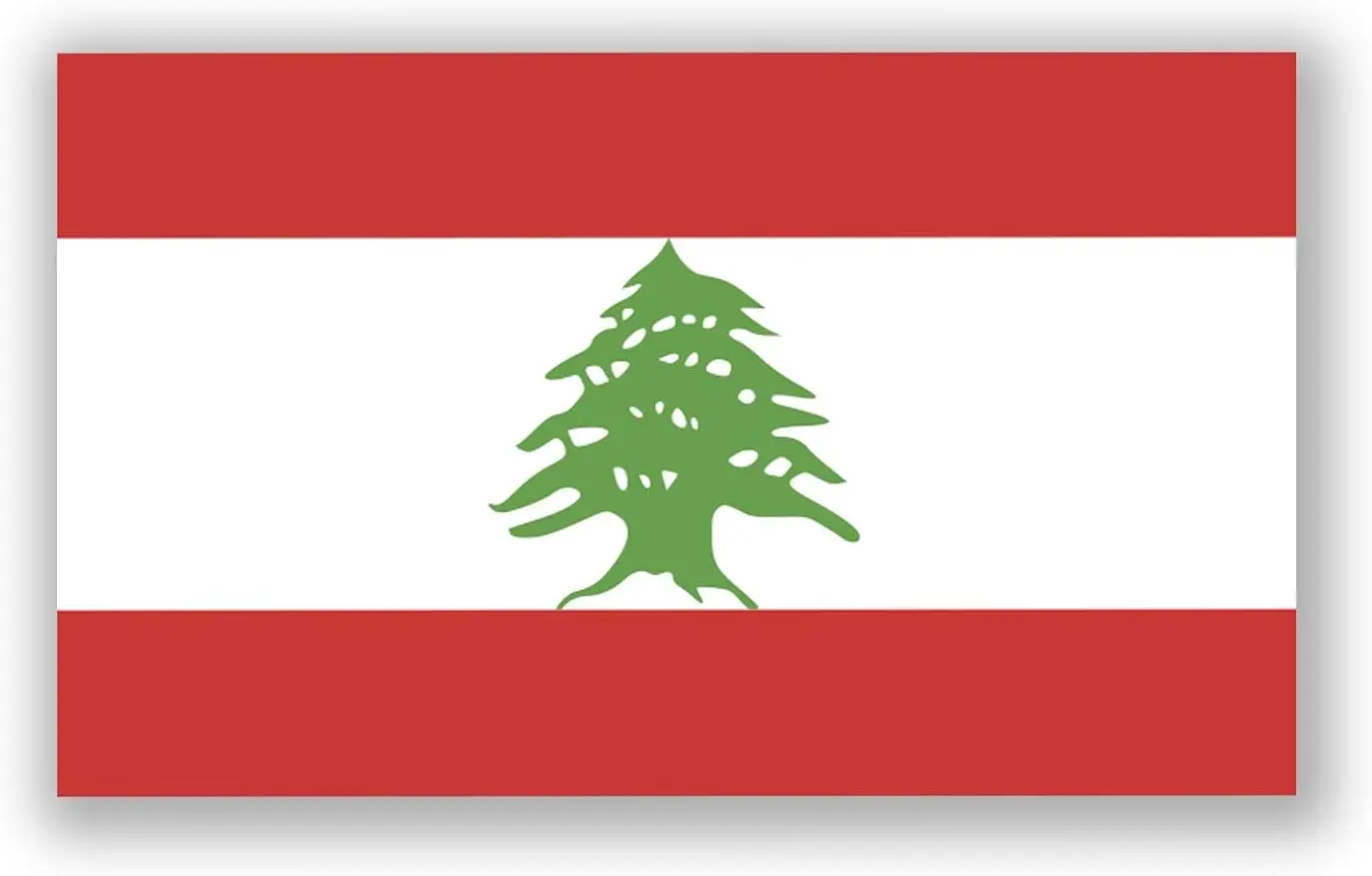 

Lebanon Flag Decal Sticker Premium Quality Vinyl Bumper Sticker - for Laptops Tumblers Windows Cars Trucks Walls Decoration