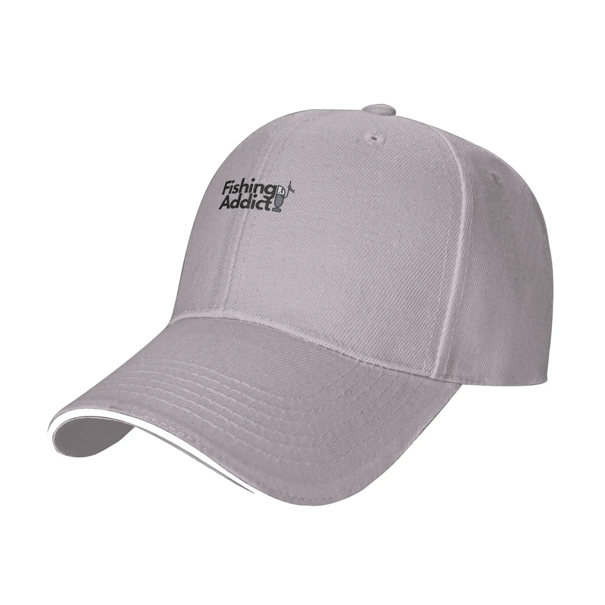 Hot Sale Fishing Addict Baseball Cap  Breathable Fabric Hats For Men  Summer Travel Hats For Men