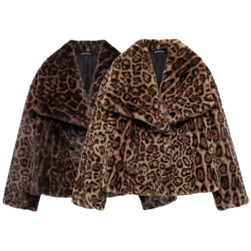 Faionable Artificial Fur Effect ort Jaet 2024 Winter New Arrival Women's All-Match Outerwear Ele Versatile Coat