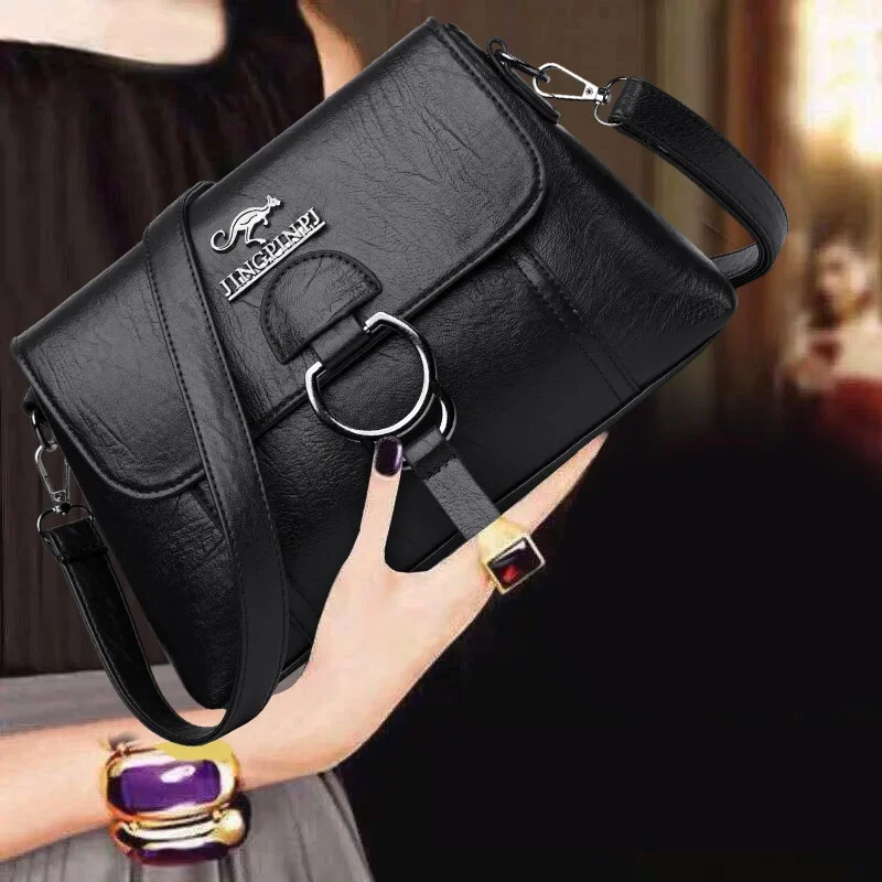 Women Bag New Shoulder Fashion Trendy Crossbody Messenger Purses PU Leather Mother Lady Hand Bag Luxury Design