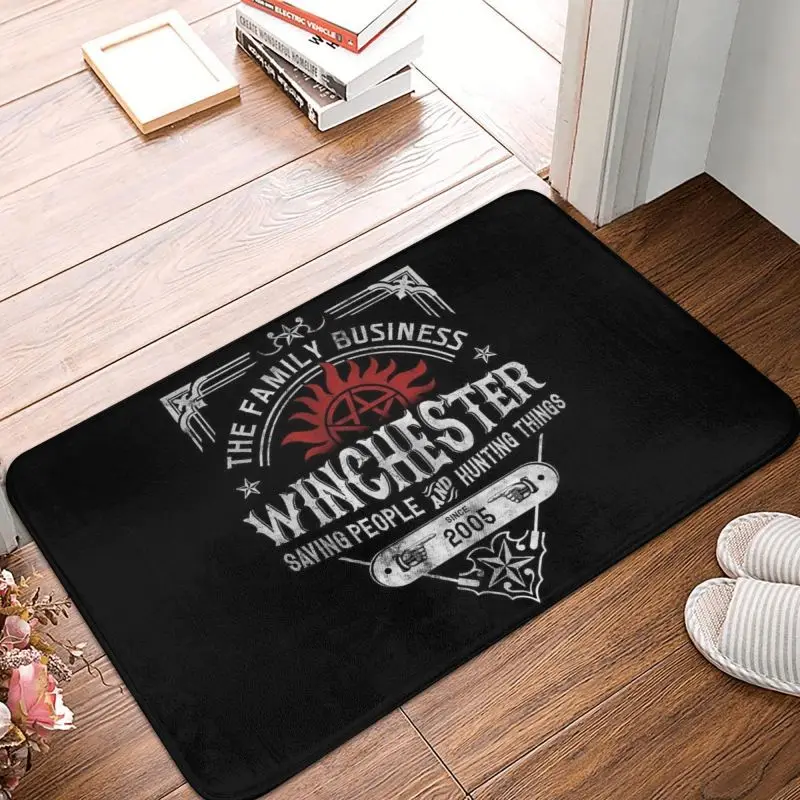 The Family Business Winchester Saving People And Hunting Front Floor Door Mats Indoor Supernatural Kitchen Bathroom Carpet Rug