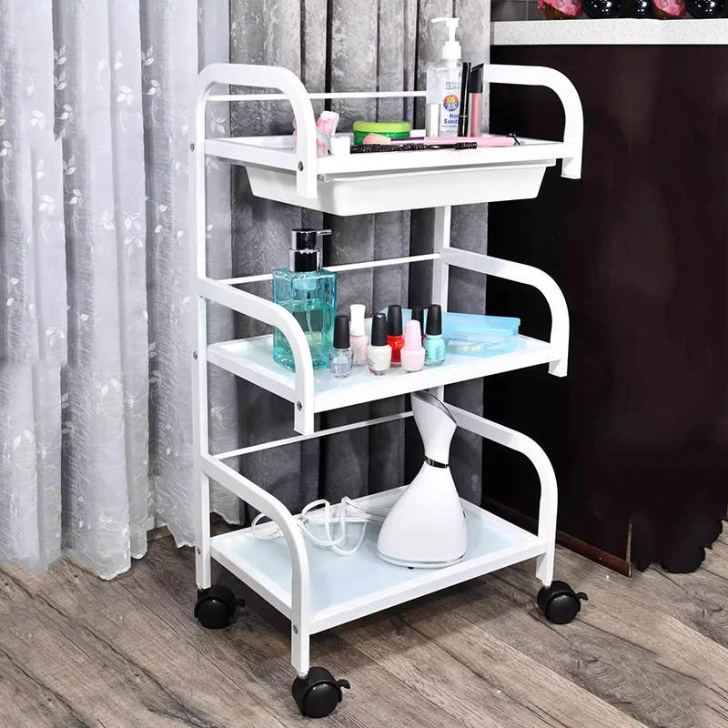 

New Storage Cart Simple And Modern Multi-layer Hair Salon Hairdressing Trolleywheels Trolley Beauty Salon Furniture