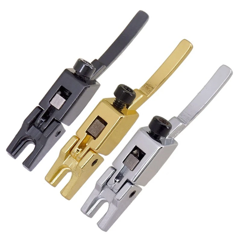 6 Stück Vintage Locked String Saddles für E-Gitarren-Tremolo-Brücken mit Doppel-Locking-System, Gitarrenzubehörteile – Detail 1