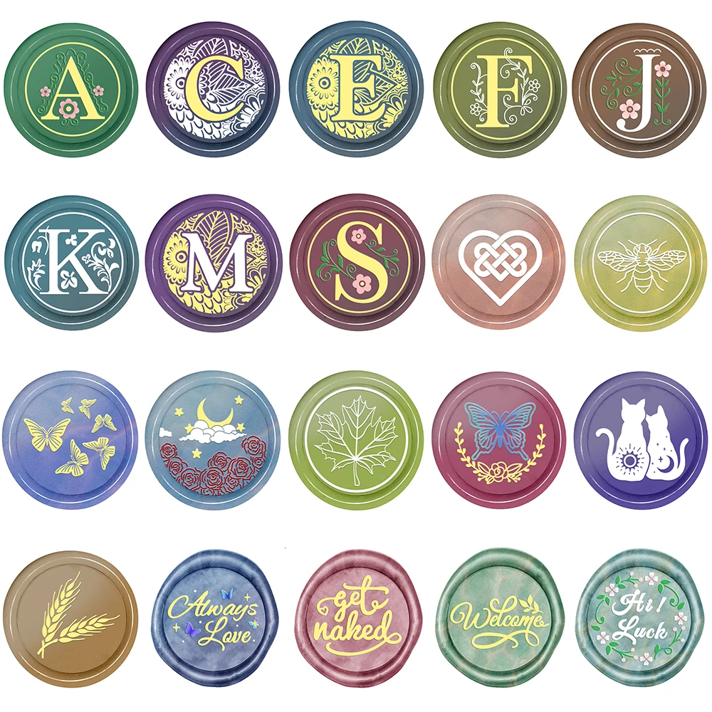 Traditionelle anfängliche Alphabet warme Wünsche Wachs Siegel Stempel Biene Schmetterling Muster für DIY Hochzeits einladung Umschlag Karte Handwerk