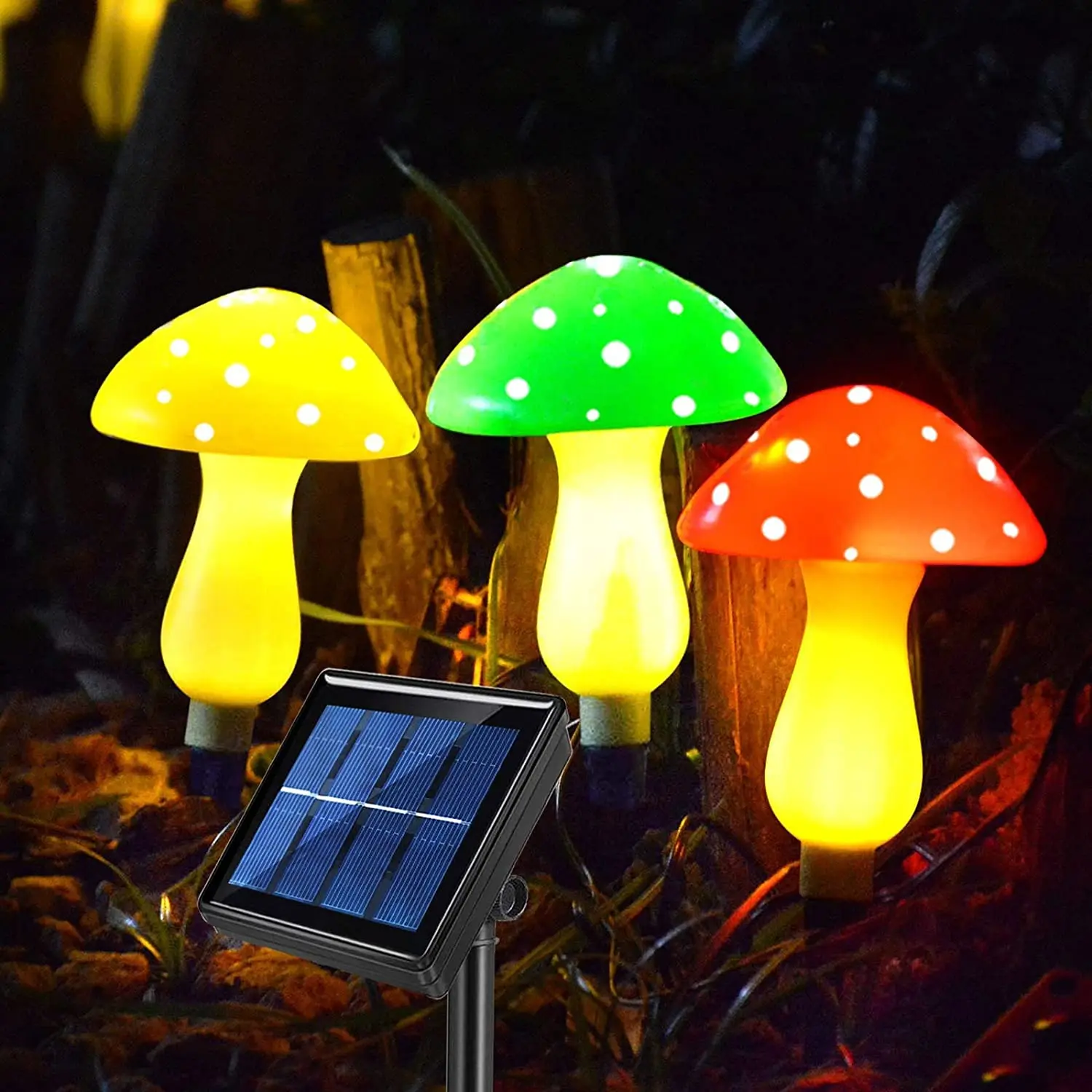 

Solar Mushroom Lights Led Outdoor Waterproof String Light 8 Modes Mushroom Garland for Garden Landscape Christmas Decorations